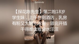 【探花陈先生】第二炮18岁学生妹，上午约到酒店，乳房有粉又大阴毛浓密，舔完开插干得难舍难分水汪汪